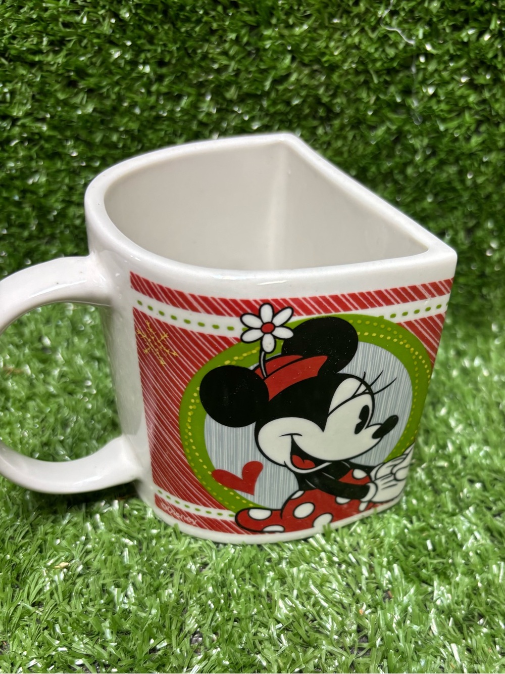 Disney Minnie Mouse White Mug with Red and Green Graphic